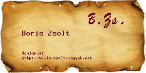 Boris Zsolt névjegykártya